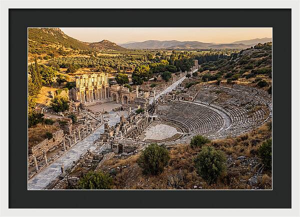 Ancient Ephesus Ruins At Dusk
