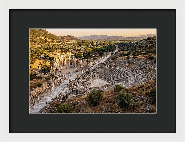 Ancient Ephesus Ruins At Dusk