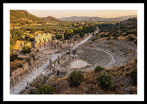 Ancient Ephesus Ruins At Dusk