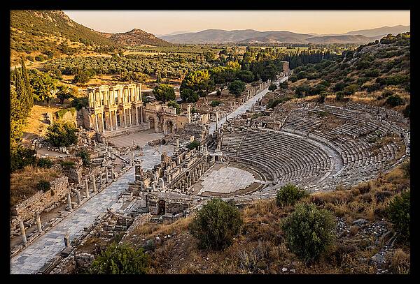Ancient Ephesus Ruins At Dusk