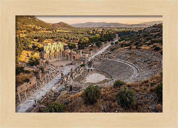Ancient Ephesus Ruins At Dusk