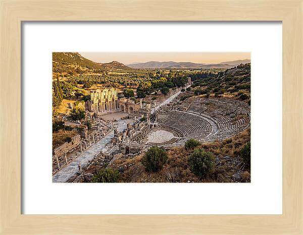 Ancient Ephesus Ruins At Dusk