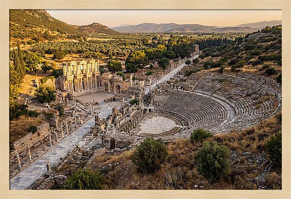 Ancient Ephesus Ruins At Dusk