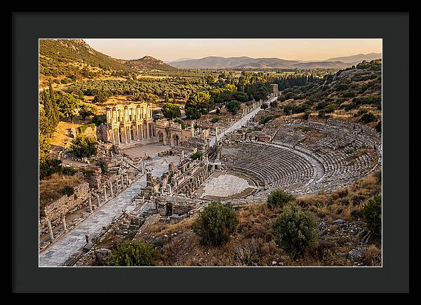 Ancient Ephesus Ruins At Dusk