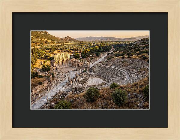 Ancient Ephesus Ruins At Dusk