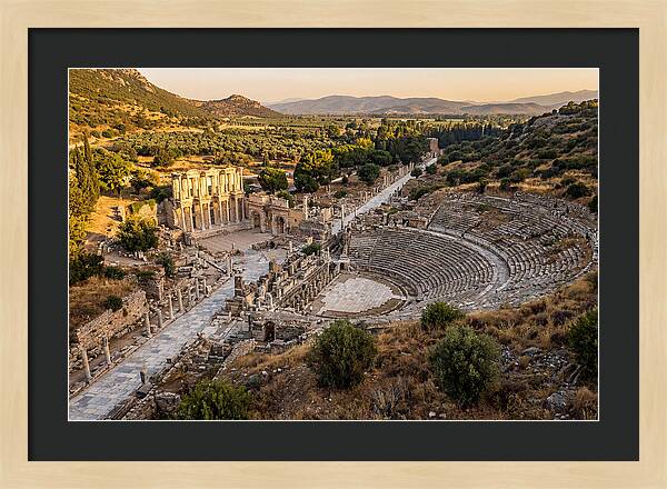 Ancient Ephesus Ruins At Dusk