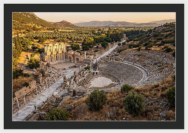 Ancient Ephesus Ruins At Dusk