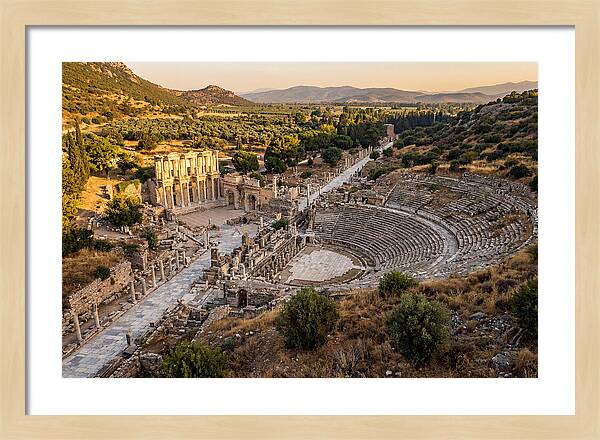 Ancient Ephesus Ruins At Dusk