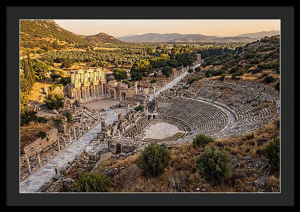 Ancient Ephesus Ruins At Dusk