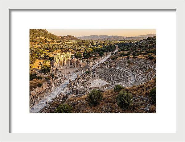 Ancient Ephesus Ruins At Dusk