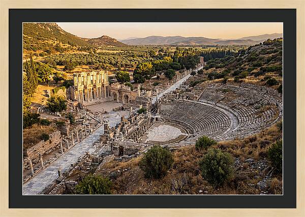 Ancient Ephesus Ruins At Dusk