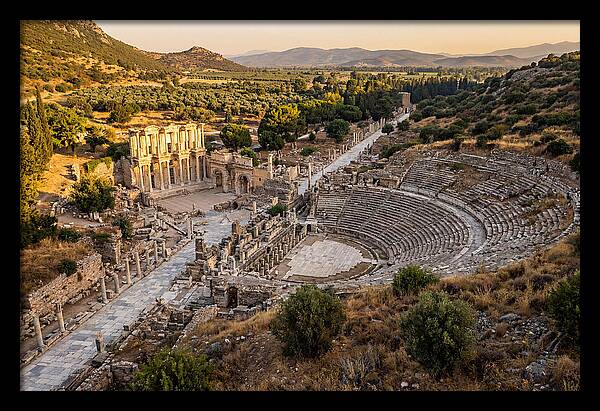 Ancient Ephesus Ruins At Dusk