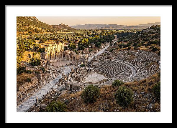 Ancient Ephesus Ruins At Dusk