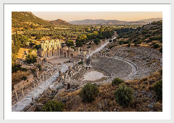 Ancient Ephesus Ruins At Dusk
