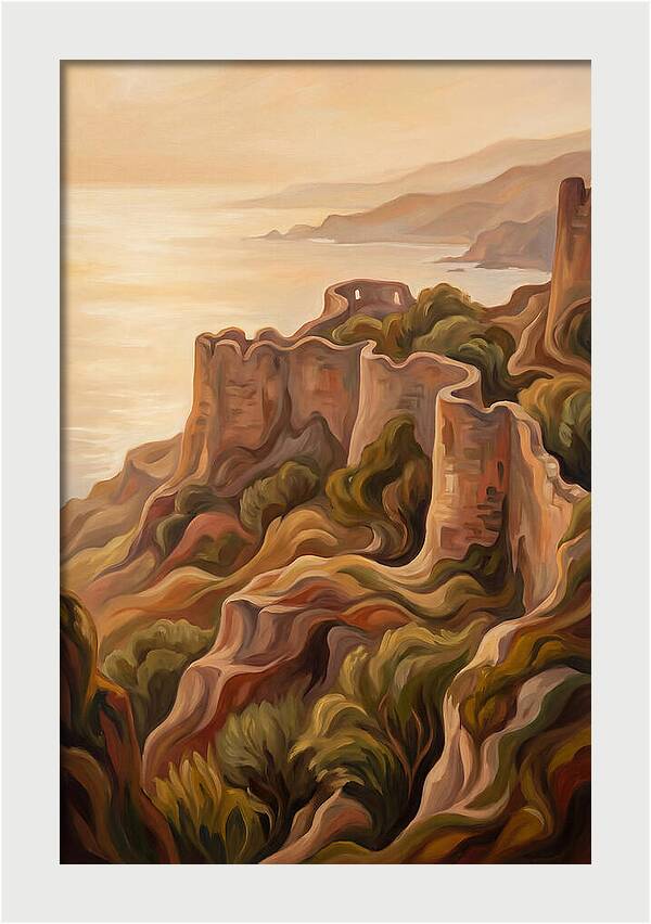 Ancient Fortress Walls Overlooking Sea