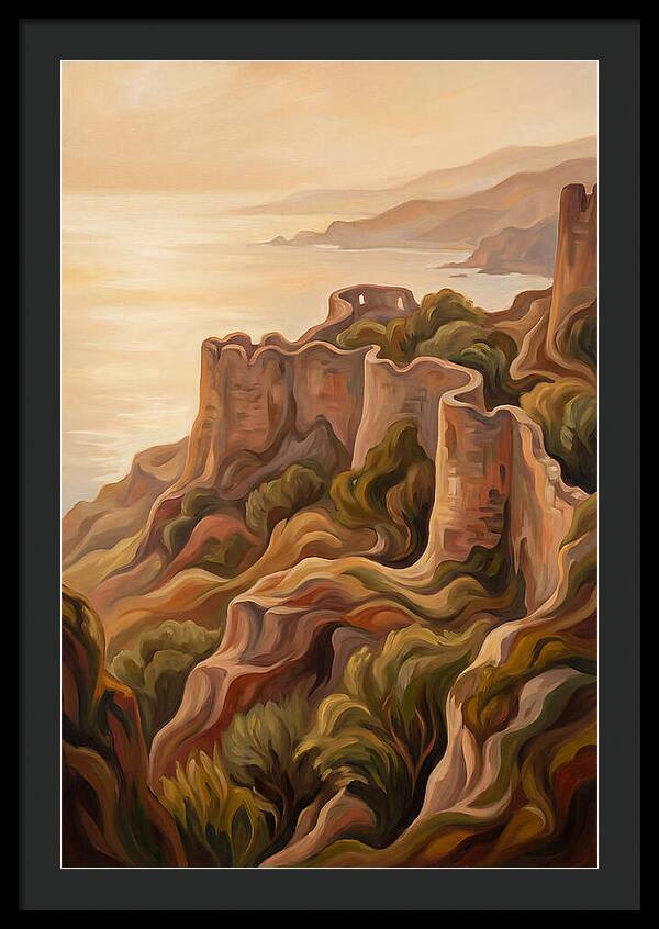 Ancient Fortress Walls Overlooking Sea