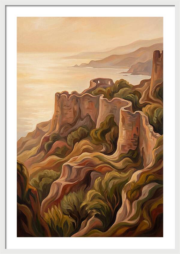 Ancient Fortress Walls Overlooking Sea