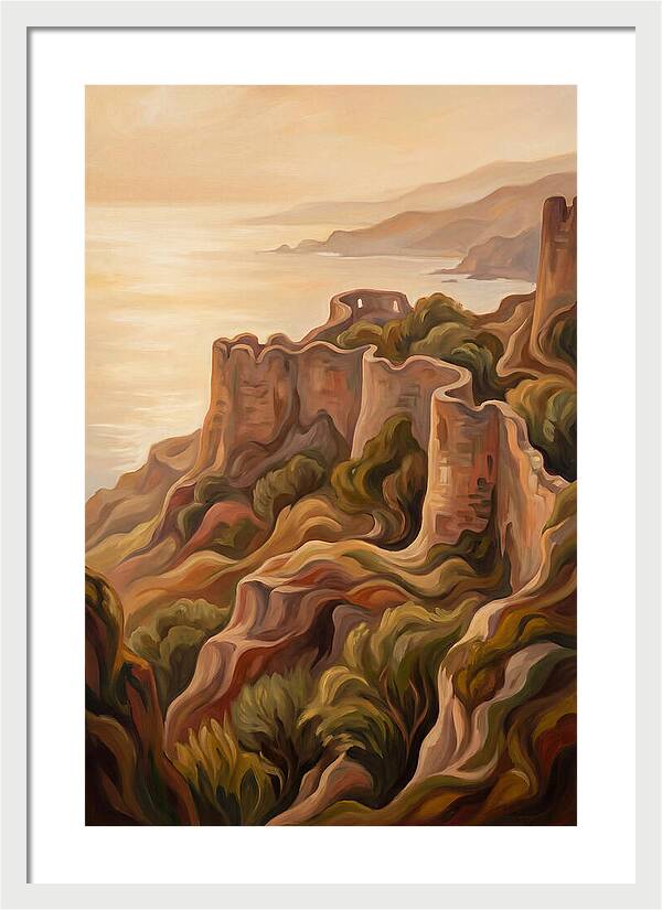 Ancient Fortress Walls Overlooking Sea