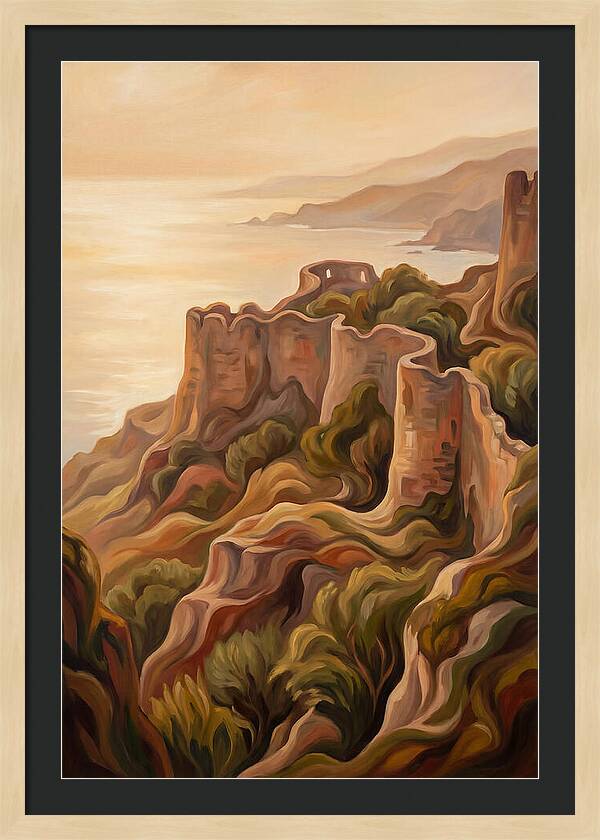 Ancient Fortress Walls Overlooking Sea