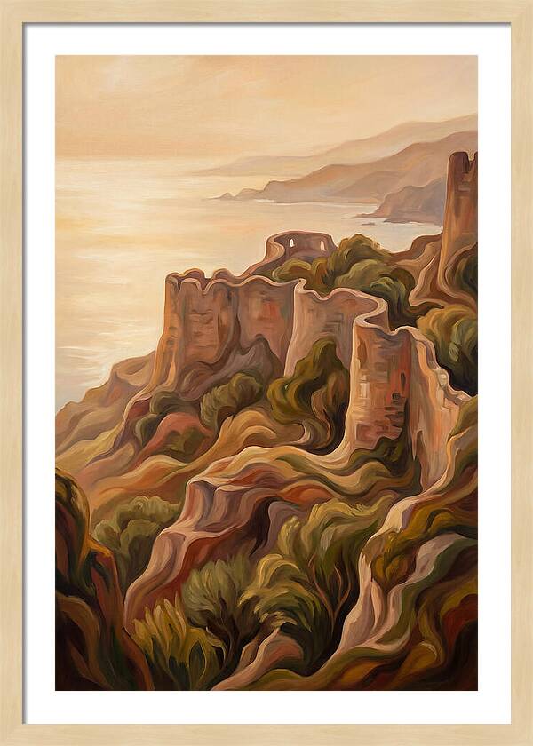 Ancient Fortress Walls Overlooking Sea