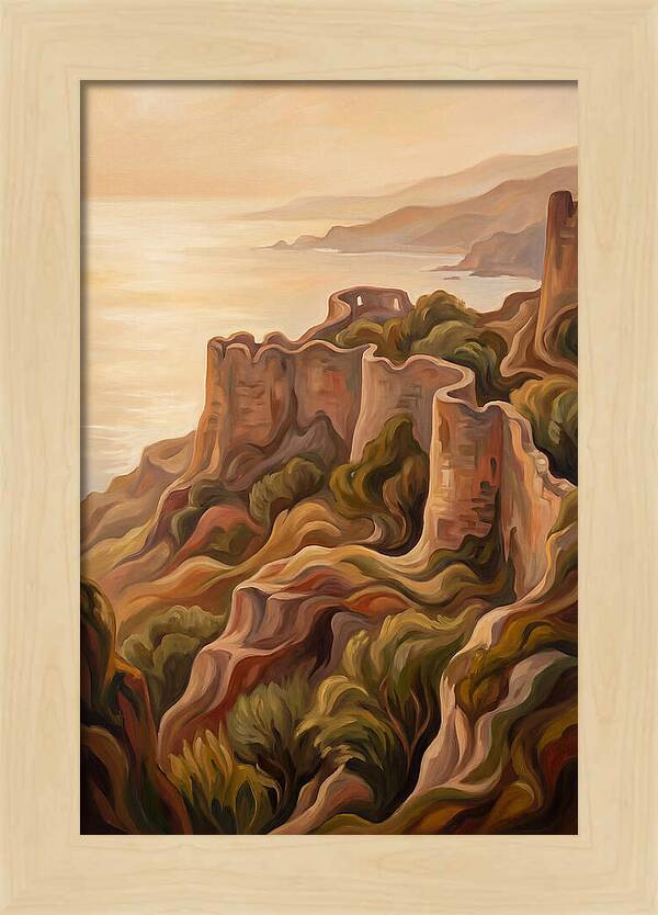 Ancient Fortress Walls Overlooking Sea