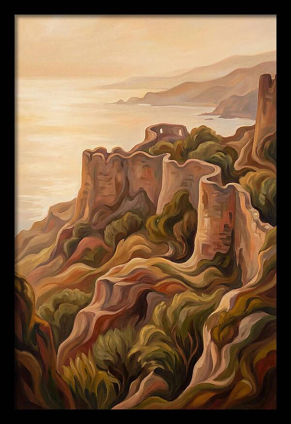 Ancient Fortress Walls Overlooking Sea