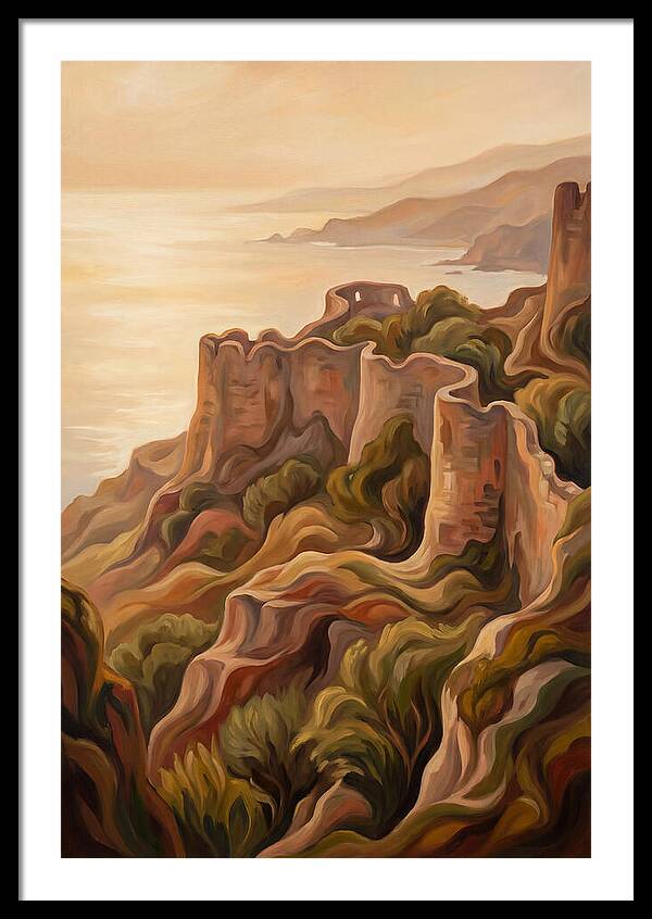 Ancient Fortress Walls Overlooking Sea