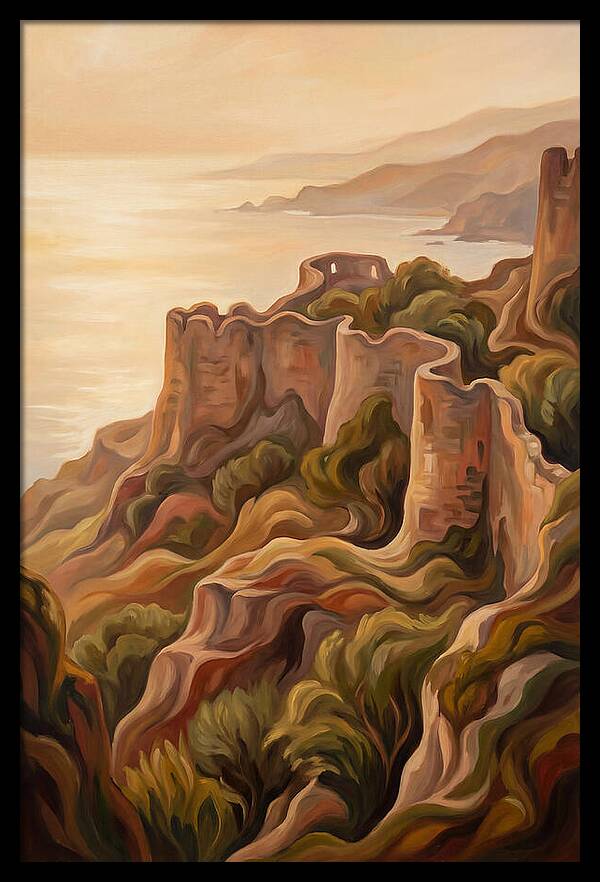 Ancient Fortress Walls Overlooking Sea
