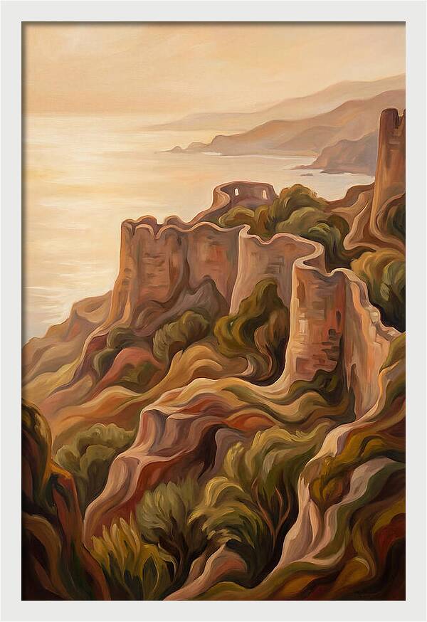 Ancient Fortress Walls Overlooking Sea
