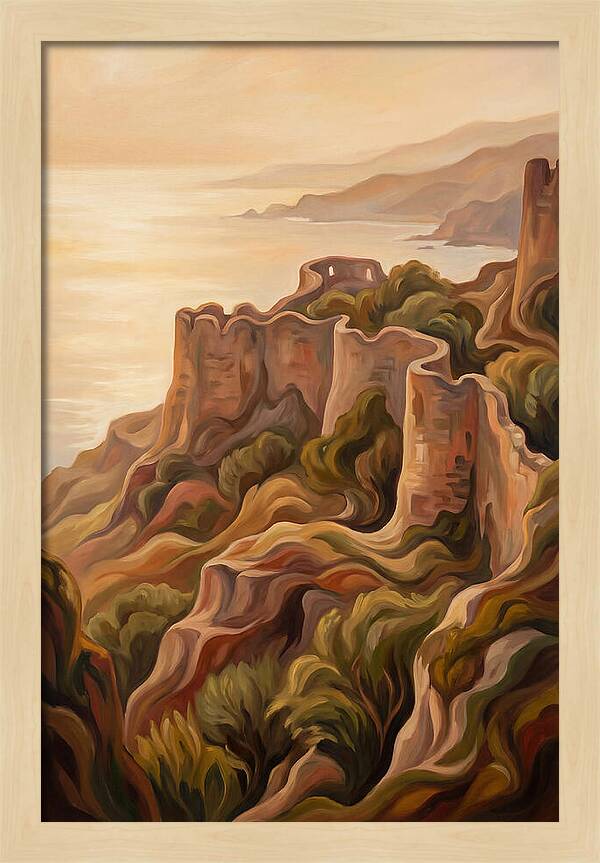 Ancient Fortress Walls Overlooking Sea