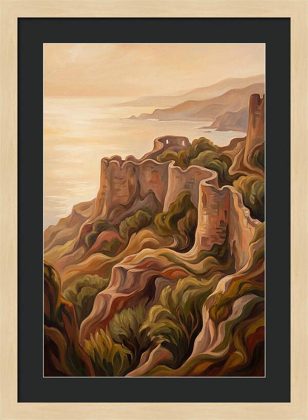 Ancient Fortress Walls Overlooking Sea