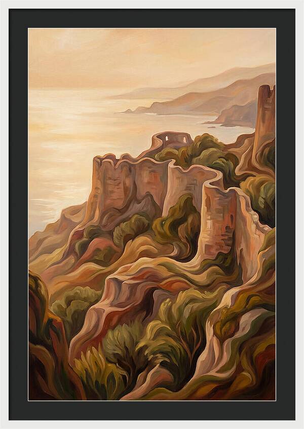 Ancient Fortress Walls Overlooking Sea