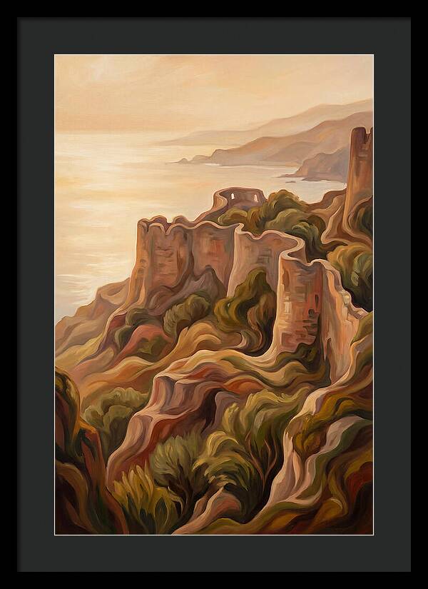 Ancient Fortress Walls Overlooking Sea