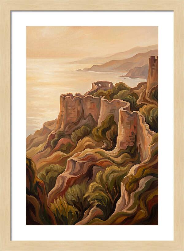Ancient Fortress Walls Overlooking Sea