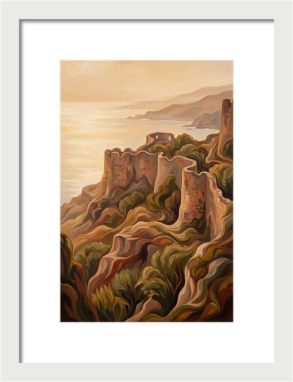 Ancient Fortress Walls Overlooking Sea