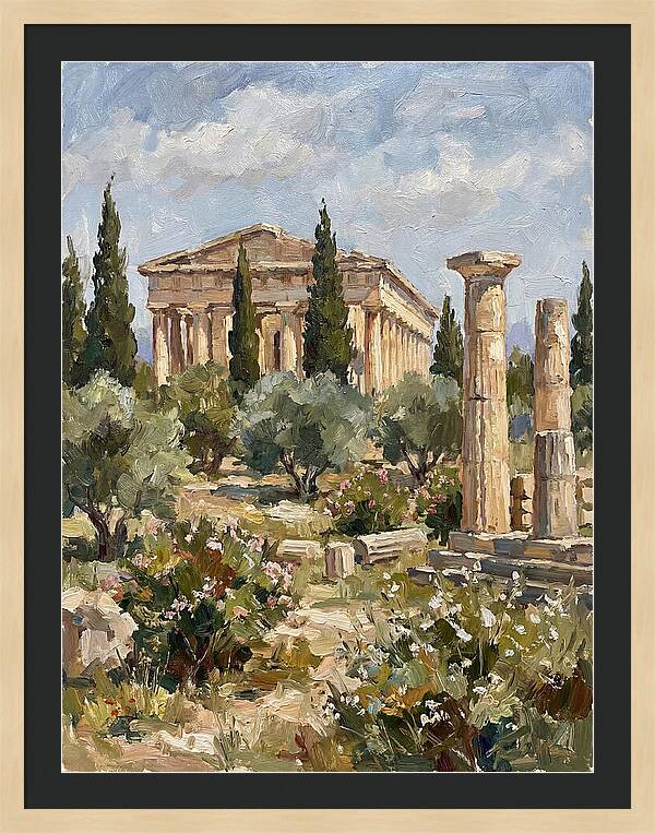 Ancient Greek Ruins Amidst Nature