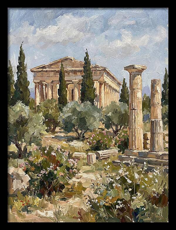 Ancient Greek Ruins Amidst Nature