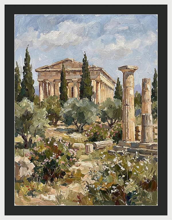 Ancient Greek Ruins Amidst Nature