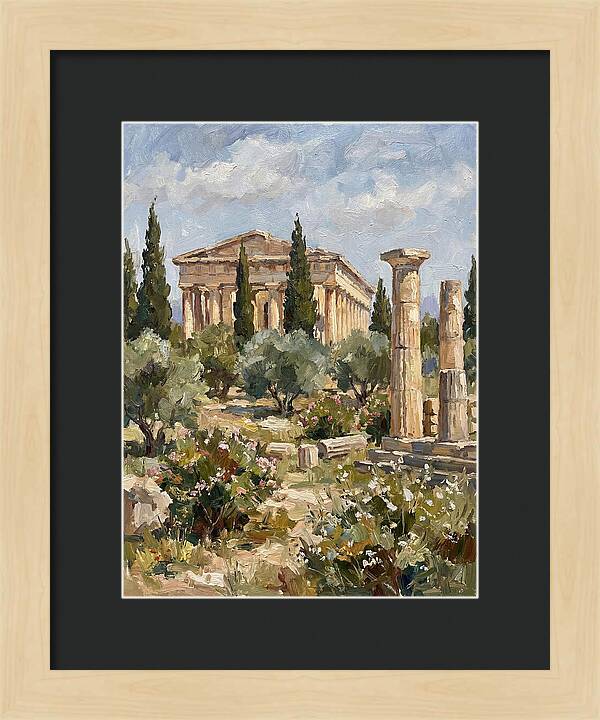 Ancient Greek Ruins Amidst Nature