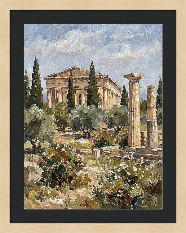 Ancient Greek Ruins Amidst Nature