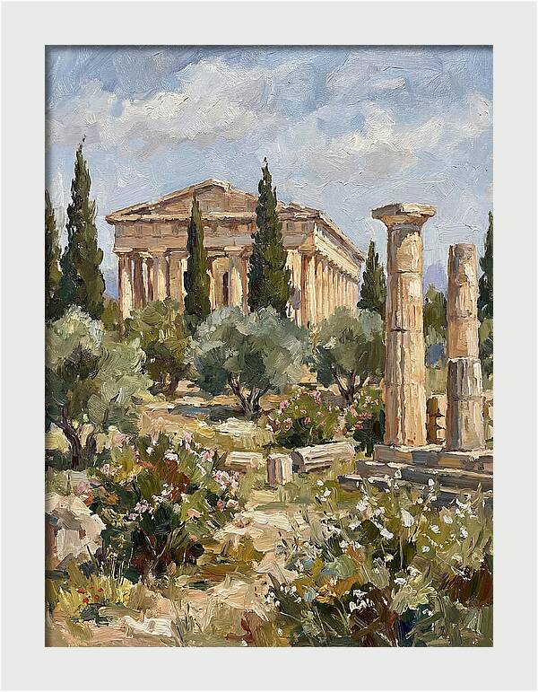 Ancient Greek Ruins Amidst Nature