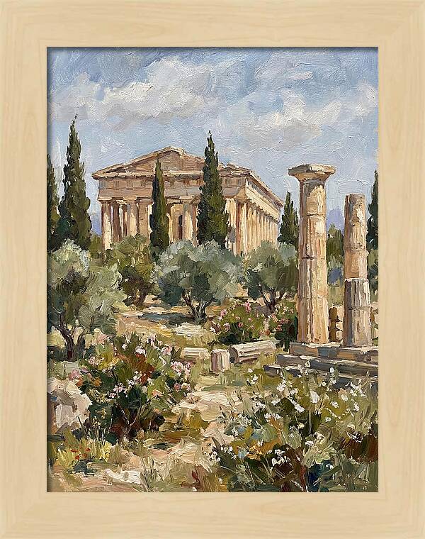 Ancient Greek Ruins Amidst Nature