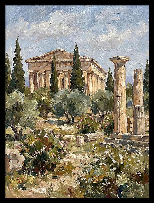 Ancient Greek Ruins Amidst Nature
