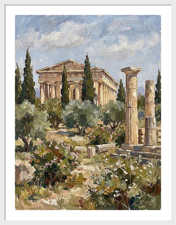 Ancient Greek Ruins Amidst Nature