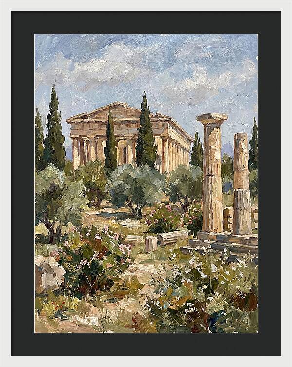 Ancient Greek Ruins Amidst Nature
