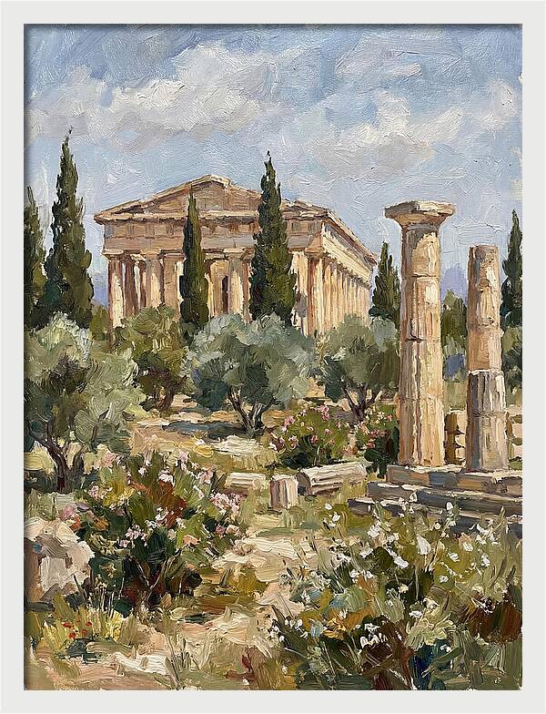Ancient Greek Ruins Amidst Nature