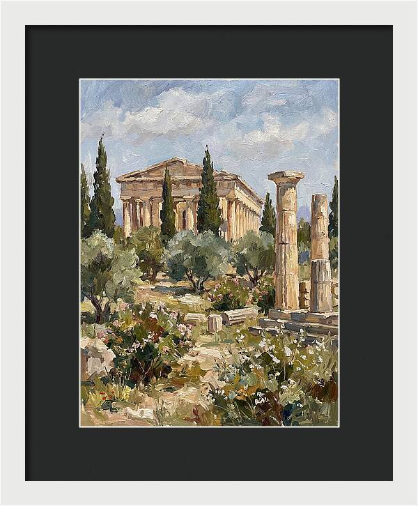 Ancient Greek Ruins Amidst Nature