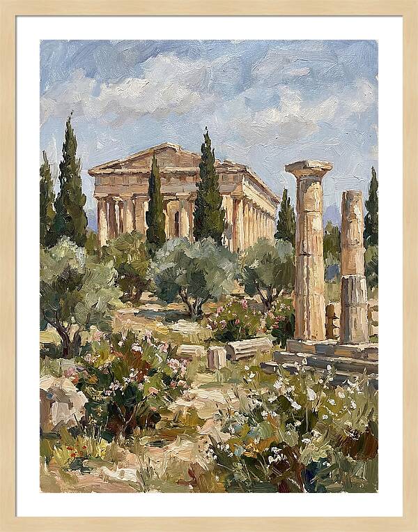 Ancient Greek Ruins Amidst Nature