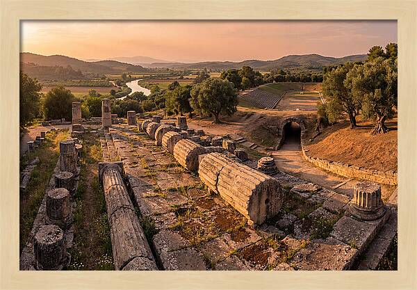 Ancient Olympia At Golden Hour