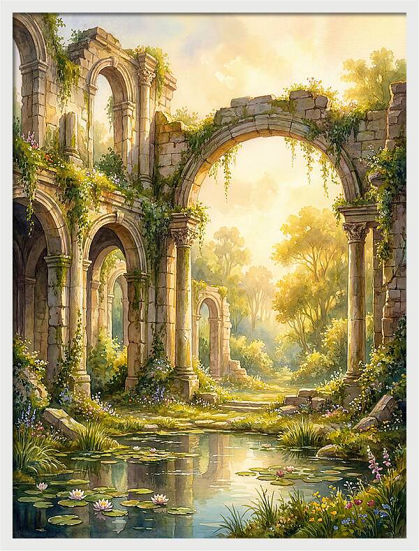 Ancient Ruins Bathed In Light